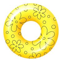 Realistic yellow swimming ring isolated on transparent background. Summer inflatable ring. Summertime element. illustration. vector