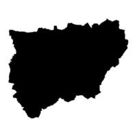 mapa de el provincia de un jaén, administrativo división de España. ilustración. vector