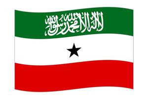 ondulación bandera de el país somalilandia ilustración. vector