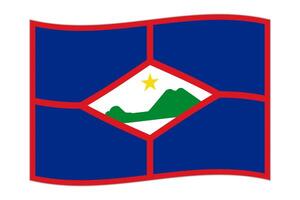 Waving flag of the country Sint Eustatius. illustration. vector