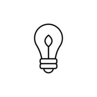 Electrical Lamp Outline Sign. Illustration for web sites, apps, design, banners and other purposes vector