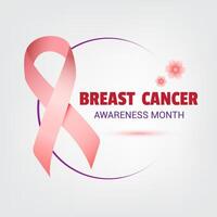 pecho cáncer conciencia mes rosado cinta lata utilizar para bandera cáncer conciencia mes octubre campaña. vector