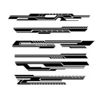 car strips decal collection set design. modern car decals vector