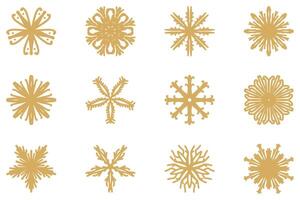 Decorative ornament shape icon set vector