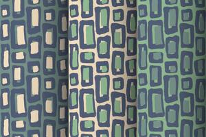 Seamless pattern with hand drawn rectangles box shape inking scratches. vector