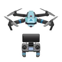 aircraft, delivery drone with propellers, electronics drones, and vehicle controllers 3d vector