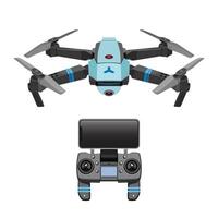 aircraft, delivery drone with propellers, electronics drones, and vehicle controllers 3d vector