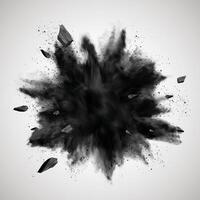 Charcoal splash white Background vector