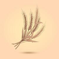 Wheat Sketch, hand drawing, with Background vector