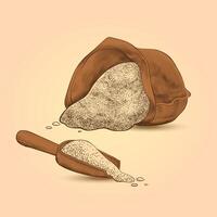 Wheat bag Sketche, hand drawing, with Background vector