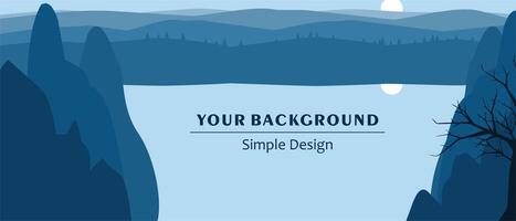 Gray landscape background, simple and natural design for presentations, eps 10. vector