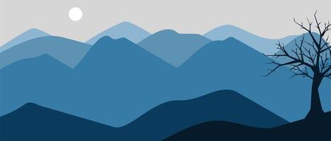 Gray landscape background, simple and natural design for presentations, eps 10. vector