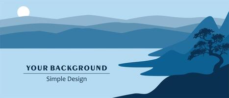 Gray landscape background, simple and natural design for presentations, eps 10. vector