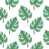 Tropical leaves pattern, jungle leaves seamless floral pattern. Ideal for textile. Summer background in pastel colors. vector