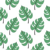 Tropical leaves pattern, jungle leaves seamless floral pattern. Ideal for textile. Summer background in pastel colors. vector