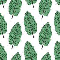 Tropical leaves pattern, jungle leaves seamless floral pattern. Ideal for textile. Summer background in pastel colors. vector