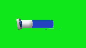 a green screen with a white and blue object video