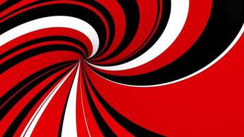 Simple black, red and white hypnotic spiral motion background animation. This abstract spiraling background is full HD and a seamless loop. video