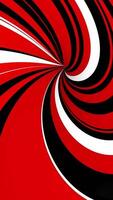 verticale - Facile noir, rouge et blanc hypnotique spirale mouvement Contexte animation. cette abstrait en spirale Contexte est plein HD et une sans couture boucle. video