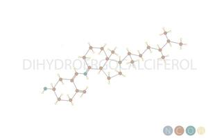 dihydroergocalciferol molecular skeletal chemical formula vector