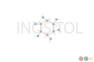 inositol molecular skeletal chemical formula vector