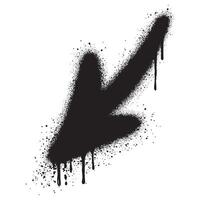 Spray Painted Graffiti arrow Sprayed isolated with a white background. vector