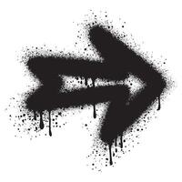 Spray Painted Graffiti arrow Sprayed isolated with a white background. vector