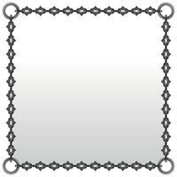 design of photo frame with cutting chains, square shape dungeon style chain vector