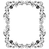 Floral classic ornament frame element vector