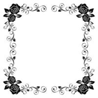 Floral classic ornament frame element vector