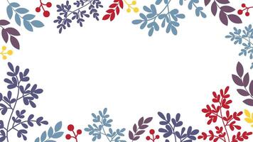 Abstract flower background design floral border frame vector