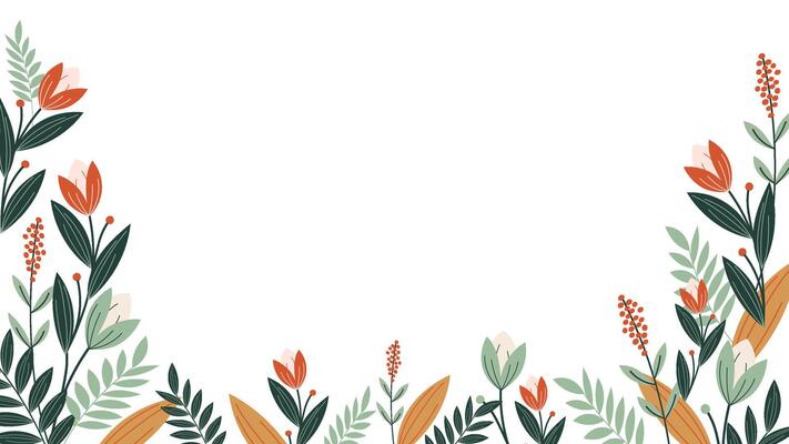 Abstract flower background design floral border frame