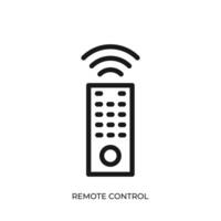 remoto icono. Delgado lineal remoto contorno icono aislado en blanco antecedentes desde inteligente casa recopilación. línea firmar, símbolo para web y móvil vector