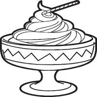 Food Drink and Sweets coloring pages. Food Drink and Sweets outline for coloring book vector
