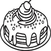 Food Drink and Sweets coloring pages. Food Drink and Sweets outline for coloring book vector