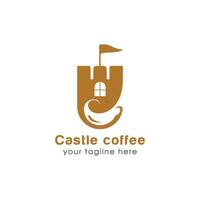 castle coffee logo vector