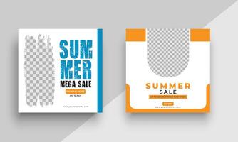 Summer sale social media post template vector