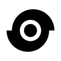 Abstract Geometric Shape Icon Logo Design Eye Circle Round Flat Minimal vector