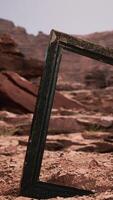 Very old wooden frame in Grand Canyon video