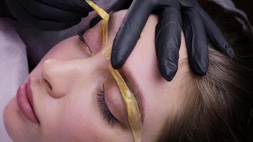 Permanent makeup procedure, performing PMU of eyebrows video