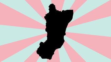 map of Zamora in ecuador with rotating background video