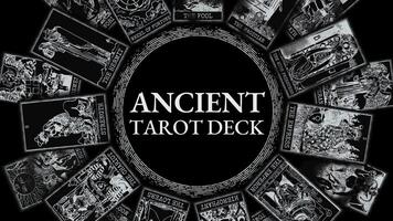 Tarot Karte lesen Vorlage, Intro Vorlage zum Geschäft, Werbung und Marketing, Karten von Tarot Tod und das Teufel rotierend video