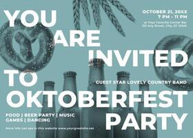 Oktoberfest Invitation Party Landscape Template
