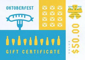 Oktoberfest Gift Certificate Card Template