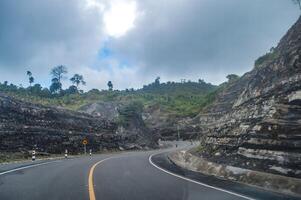 S-shaped bend on the southern causeway of the island of Java photo