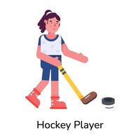 Trendy Hockey Player vector