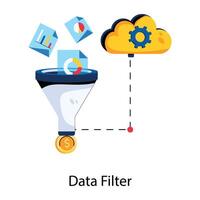 Trendy Data Filter vector