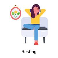 Trendy Resting Concepts vector