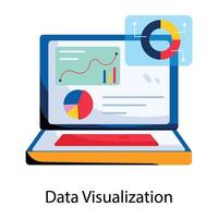 Trendy Data Visualization vector