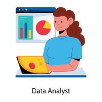 Trendy Data Analyst vector